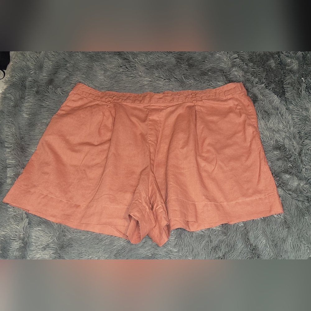 Women's Ava & Viv Plus Size Linen Blend Pull On Shorts